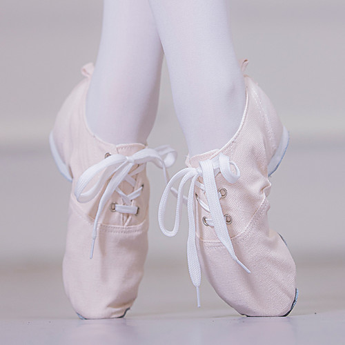 

Women's Jazz Shoes Heel Flat Heel Pink Lace-up Adults'