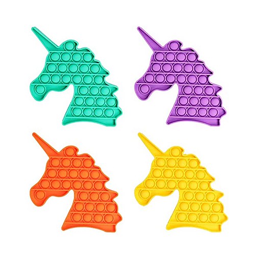 

Push Pop Bubble Sensory Fidget Toy Stress Reliever 4 pcs Unicorn Horse Stress and Anxiety Relief Parent-Child Interaction Educational Silicone For Kid's Adults' Boys and Girls