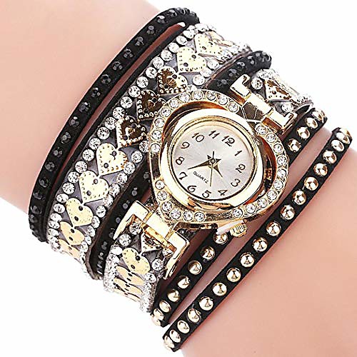 

women casual heart shape hasp buckle quartz bracelet wristwatch wrist watches