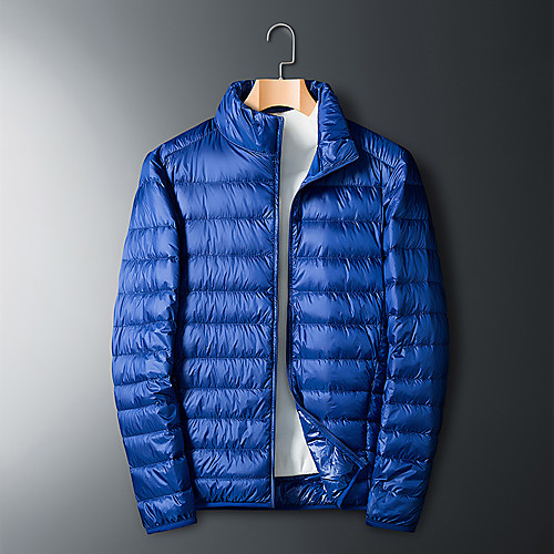 

Men's Sports Puffer Jacket Hiking Down Jacket Winter Jacket Top Outdoor Lightweight Windproof Breathable Quick Dry Autumn / Fall Winter Fleece orange Wine Black Fishing Climbing Camping / Hiking