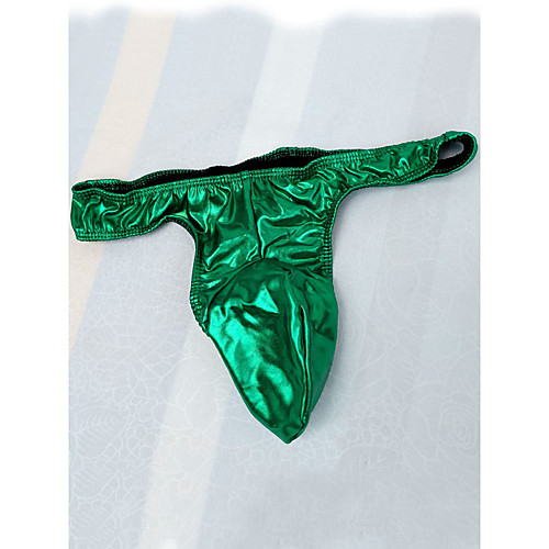 

Men's 1 Piece Basic G-string Underwear - Normal Low Waist Green One-Size