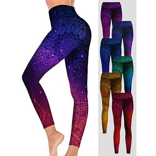 

21Grams Women's High Waist Yoga Pants Tights Leggings Tummy Control Butt Lift Purple Green Dark Navy Fitness Gym Workout Running Winter Sports Activewear High Elasticity