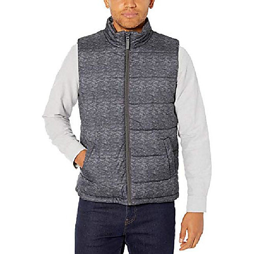 

Men's Sports Puffer Jacket Hiking Vest / Gilet Outdoor Down Jacket Winter Outdoor Solid Color Thermal Warm Packable Lightweight Breathable Top Hunting Fishing Climbing Black Red Orange Sky Blue Army