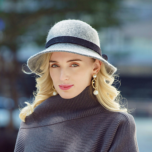 

Headwear Casual / Daily Wool / Acrylic Hats with Bowknot 1pc Casual / Daily Wear Headpiece