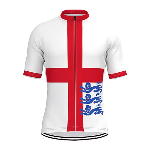 

Men's Short Sleeve Cycling Jersey White Bike Top Mountain Bike MTB Road Bike Cycling Breathable Sports Clothing Apparel / Stretchy / Athletic