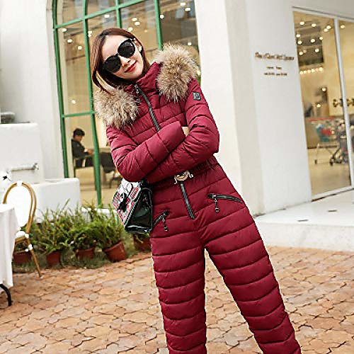 

Ski Suit,GkDDZH Women One Piece Ski Jumpsuit Breathable Snowboard Jacket Skiing Pant Sets Bodysuits Outdoor Snow Suits,Wine Red,M