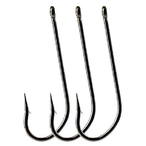 

Long Shank Fishing Hooks Saltwater Fly Tying Jig Worm Hook, 100pcs Stainless Steel Freshwater Fishing Hooks