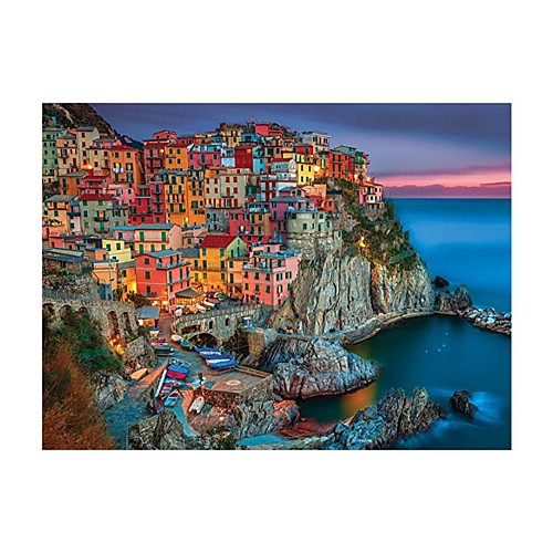 

1000 pcs European Scenic Jigsaw Puzzle Adult Puzzle Gift Stress and Anxiety Relief Parent-Child Interaction Paper Adults Toy Gift