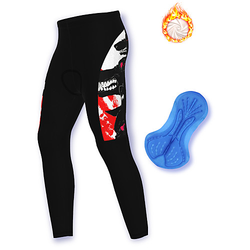 

21Grams Men's Cycling Pants Winter Fleece Spandex Bike Pants / Trousers Fleece Lining Warm Sports Wolf Black Mountain Bike MTB Road Bike Cycling Clothing Apparel Bike Wear / Stretchy / Athleisure