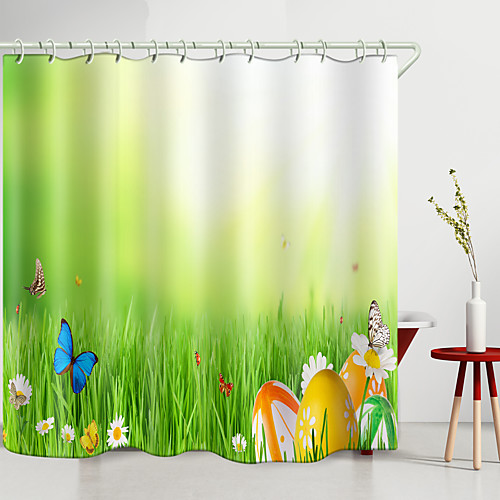 

Shower Curtains & Hooks Modern Polyester New Design