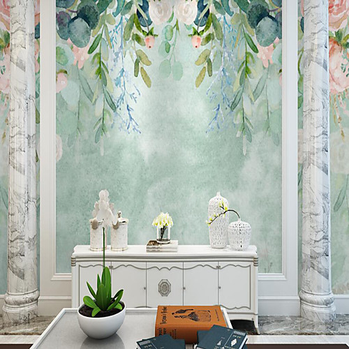 

Art Deco Floral Floral Botanical Home Decoration Modern Wall Covering, Vinylal Material Self adhesive Wallpaper Mural Wall Cloth, Room Wallcovering