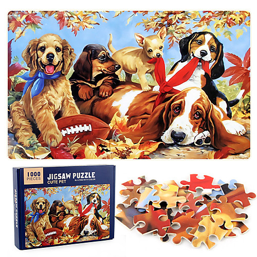 

1 pcs Dog Jigsaw Puzzle Educational Toy Adorable Decompression Toys Parent-Child Interaction Kraftpaper Animal Kids Adults' Toy Gift
