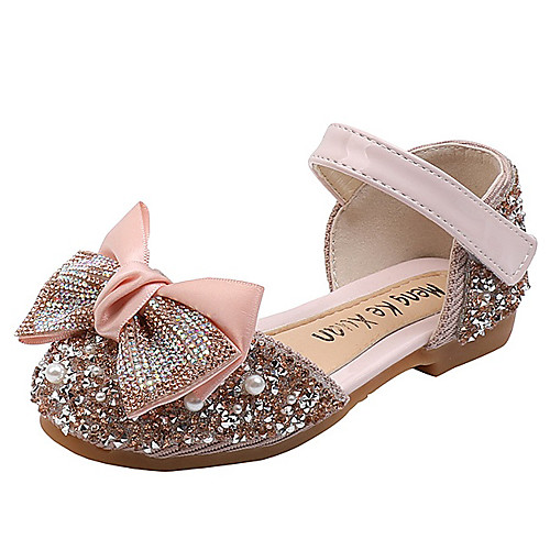 

Girls' Sandals Princess Shoes PU Little Kids(4-7ys) Big Kids(7years ) Daily Walking Shoes Black Pink Green Summer