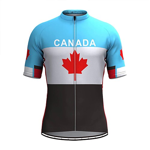 

Men's Short Sleeve Cycling Jersey Sky Blue Bike Top Mountain Bike MTB Road Bike Cycling Breathable Sports Clothing Apparel / Stretchy / Athletic