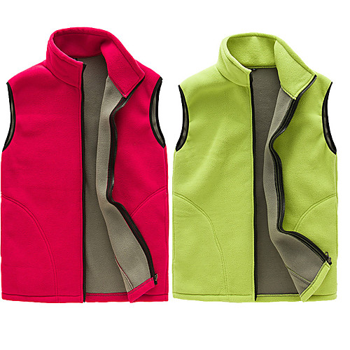 

Women's Men's Hiking Vest / Gilet Fishing Vest Hiking Fleece Jacket Winter Outdoor Solid Color Thermal Warm Lightweight Breathable Quick Dry Top Hunting Fishing Climbing Male black Female black