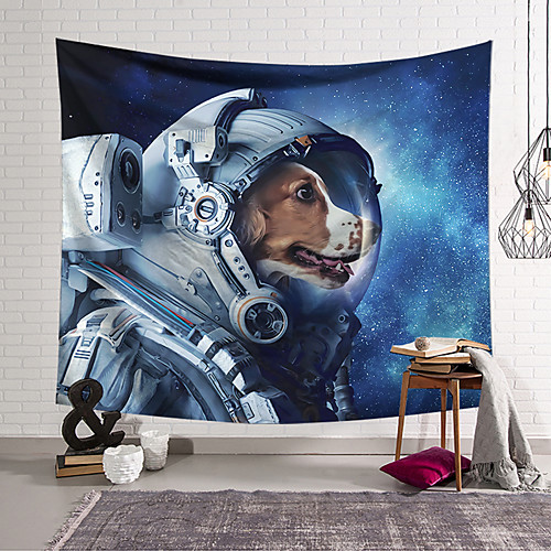 

Wall Tapestry Art Decor Blanket Curtain Hanging Home Bedroom Living Room Decoration Polyester Spacesuit Dog