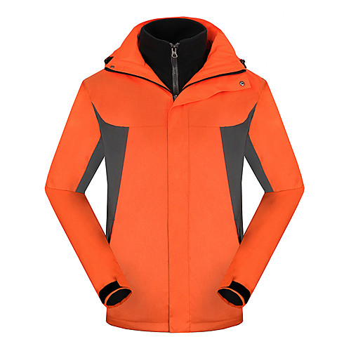 

Men's Hiking 3-in-1 Jackets Winter Jacket Top Outdoor Lightweight Windproof Breathable Quick Dry Autumn / Fall Winter Gray blue Blue Red Fishing Climbing Camping / Hiking / Caving