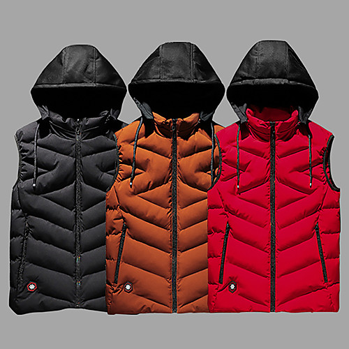 

Men's Hiking Vest / Gilet Fishing Vest Winter Outdoor Lightweight Windproof Breathable Quick Dry Vest / Gilet Top Fishing Climbing Camping / Hiking / Caving Black Red Orange / Sleeveless