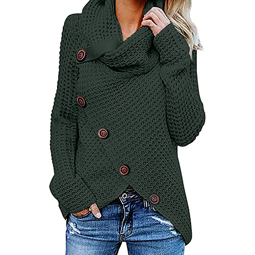 

button blouse for women plus size, women's long sleeve cowl neck irregular hem sweatshirt pullover tops t shirt green