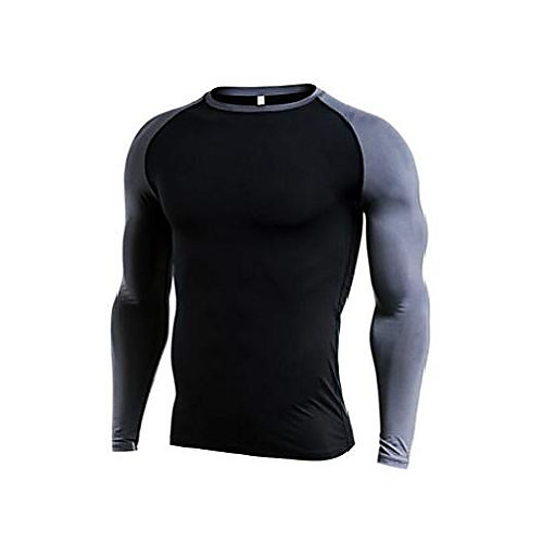 

men's tight-fitting workout clothes, pro sportswear long-sleeved sweat-drying clothes, football basketball training suits (color : black1, size : l)