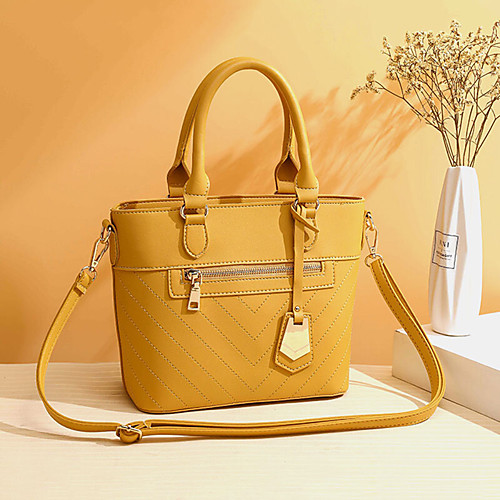 

women solid multi-pocket commuter satchel crossbody bag shoulder bag handbag