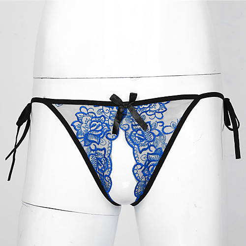 

Women's 1 Piece Lace / Hole G-strings & Thongs Panties - Normal Low Waist White Black Purple One-Size