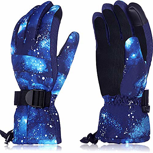 

Kids Ski Gloves Snowboard Gloves Winter Touchscreen Gloves Warm Waterproof Snow Gloves for Men Women Kids Outdoor Activities (XL for Men)