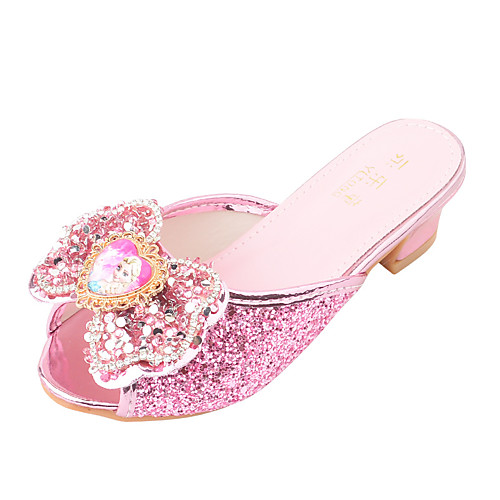 

Girls' Sandals Princess Shoes PU Little Kids(4-7ys) Big Kids(7years ) Daily Walking Shoes Blue Pink Summer