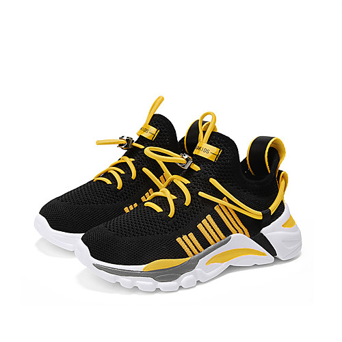 

Boys' Girls' Trainers Athletic Shoes Comfort Elastic Fabric Little Kids(4-7ys) Big Kids(7years ) Daily Walking Shoes Yellow Orange Green Fall Spring