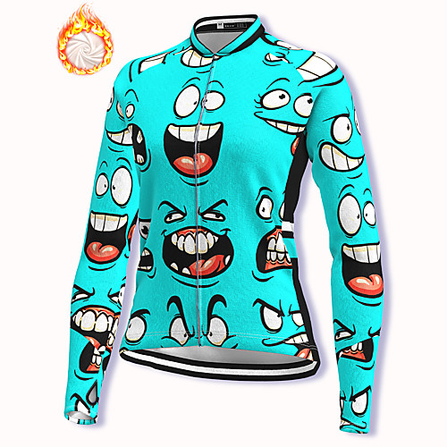 

21Grams Women's Long Sleeve Cycling Jacket Winter Fleece Spandex Blue Bike Jacket Mountain Bike MTB Road Bike Cycling Fleece Lining Warm Sports Clothing Apparel / Stretchy / Athleisure