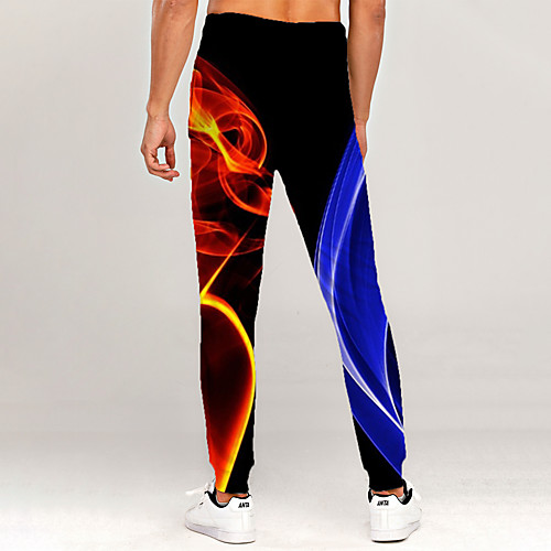 

Men's Novelty Casual / Sporty Outdoor Sports Casual Daily Sweatpants Trousers Pants Graphic 3D Full Length Print Black