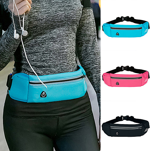 

unisex running belt waist pack running pouch running gear bag (blue)