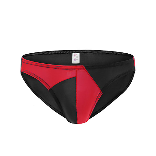 

Men's 1 Piece Basic Briefs Underwear - Normal Low Waist Light Blue White Black S M L