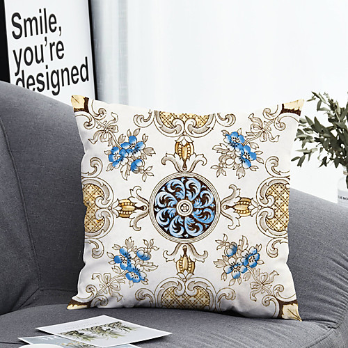 

1 pcs Polyester Pillow Cover & Insert, Geometric 3D Simple Classic Square Zipper Polyester Traditional Classic