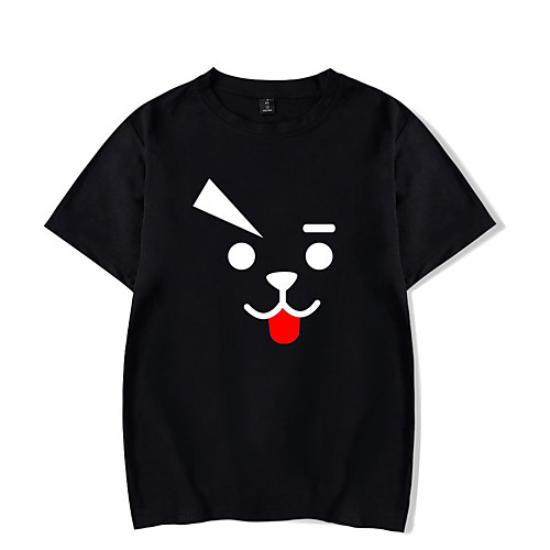 

Men's T shirt 3D Print Graphic Cartoon Print Short Sleeve Daily Tops Casual Cute White Black Navy Blue
