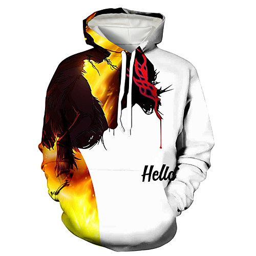 

Men's Pullover Hoodie Sweatshirt Graphic 3D Animal Print Daily 3D Print Basic Casual Hoodies Sweatshirts White