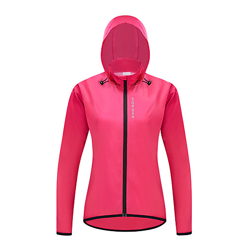 

WOSAWE Women's Cycling Jersey Cycling Jacket Bike Jacket Tracksuit Windbreaker Windproof Breathable Sports Solid Color Pink Clothing Apparel Loose Bike Wear Waterproof / Long Sleeve / Athleisure