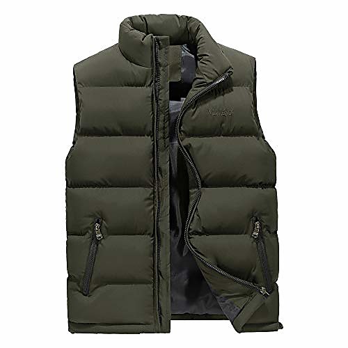 

Men's Sports Puffer Jacket Hiking Vest / Gilet Sleeveless Vest / Gilet Top Outdoor Thermal Warm Lightweight Breathable Sweat wicking Autumn / Fall Winter ArmyGreen Black Navy Blue Hunting Fishing