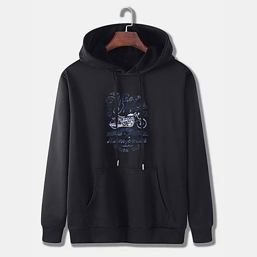 

Men's Pullover Hoodie Sweatshirt Graphic Letter Print Daily Weekend Other Prints Casual Hoodies Sweatshirts Wine Red Black Dark Gray
