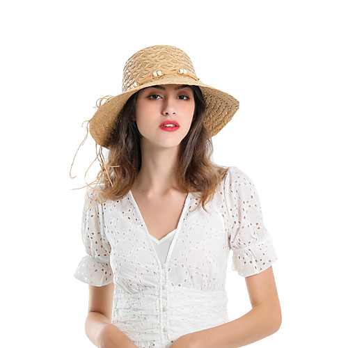 

Stylish Braided / Cord Straw Hats with Rattan 1 pc Daily Wear / Outdoor Headpiece