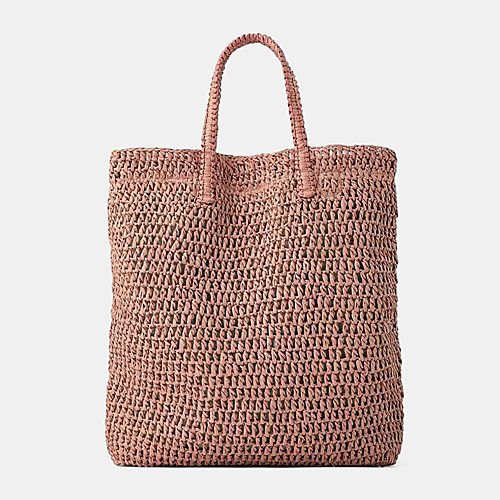 

women travel summer beach large capacity straw handbag tote bag