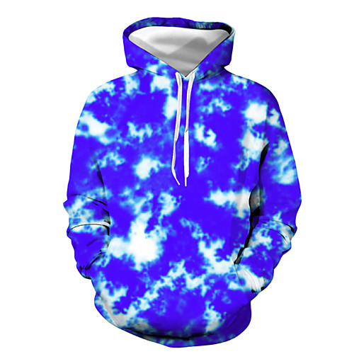 

Men's Pullover Hoodie Sweatshirt Graphic 3D Hooded Daily 3D Print 3D Print Hoodies Sweatshirts Long Sleeve Blue
