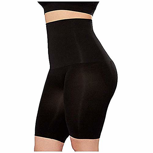 

Houshelp Women's Sauna Slimming Pants Body Shaper Capris Leggings Waist Trainer Higher Power Shorts Thigh Slimmer Black