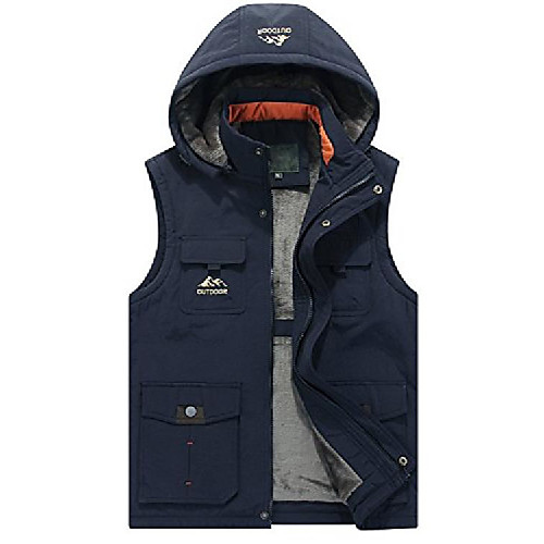 

Men's Hiking Vest / Gilet Fishing Vest Hiking Fleece Jacket Winter Outdoor Lightweight Windproof Breathable Quick Dry Vest / Gilet Top Fleece Fishing Climbing Camping / Hiking / Caving Blue khaki