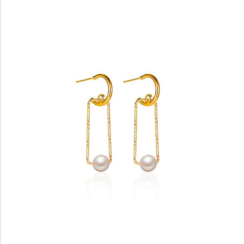 

Women's Pearl Hoop Earrings Classic Fashion Stylish Earrings Jewelry Gold For Party Evening Gift Date Festival 1 Pair