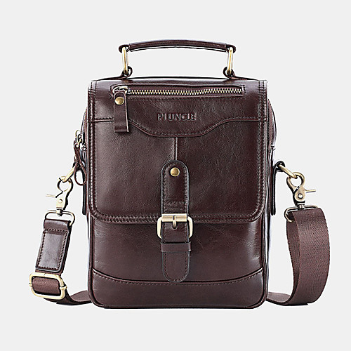 

men genuine leather anti-theft handbag crossbody bag