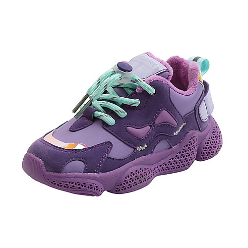 

Boys' Girls' Trainers Athletic Shoes Comfort PU Little Kids(4-7ys) Big Kids(7years ) Daily Walking Shoes Black Purple Beige Fall Spring