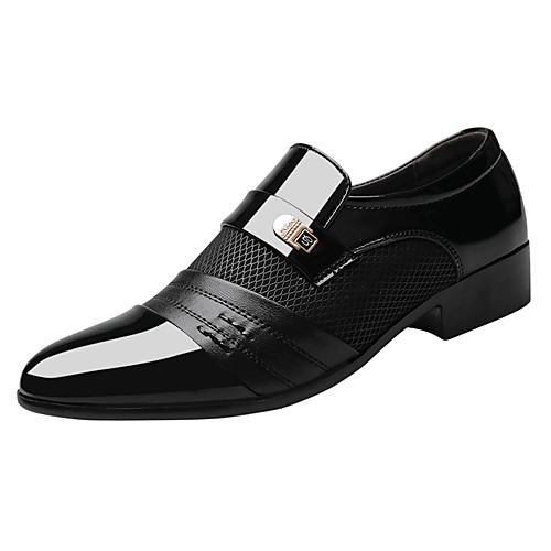 

Men's Loafers & Slip-Ons Business Casual Daily Office & Career Walking Shoes PU Breathable Non-slipping Shock Absorbing Black Brown Fall Spring