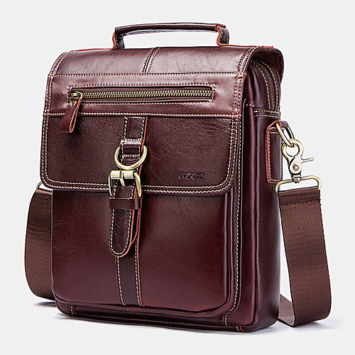 

men genuine leather handbag shoulder bag crossbody bag business bag