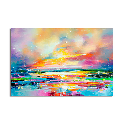 

Oil Painting Hand Painted Horizontal Abstract Modern Stretched Canvas